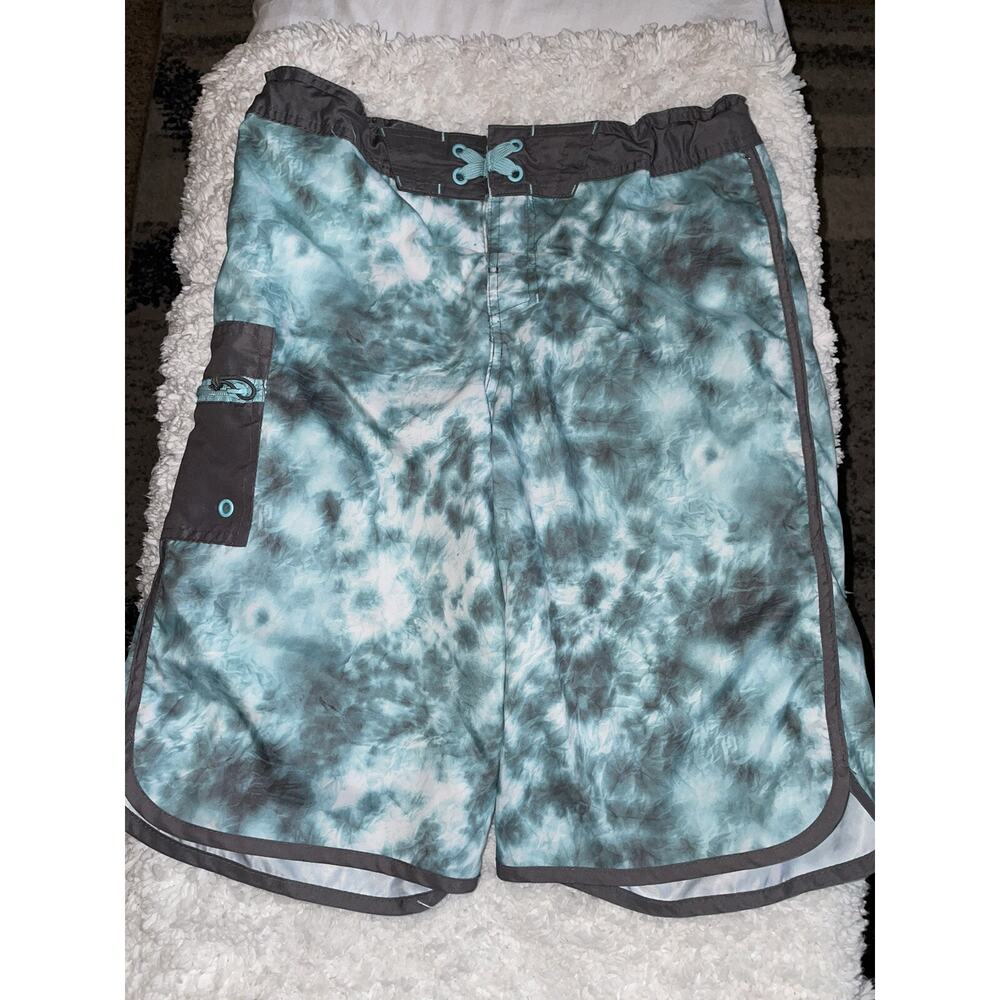 Art Class boys sz. 18 green tie dye design swim trunks ( longer) Grt. pair
